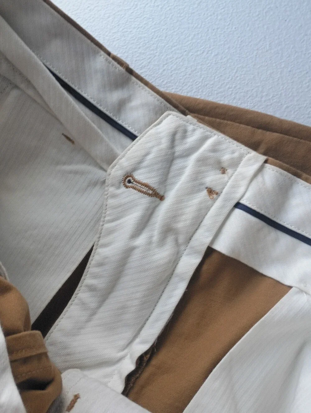 Mens Polo by Ralph Lauren Men's  Brown Chino Flat Front Pants Sz 35/30